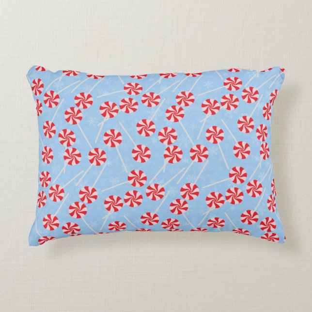Peppermint Candy Mints Christmas Decorative Cushion (Front)