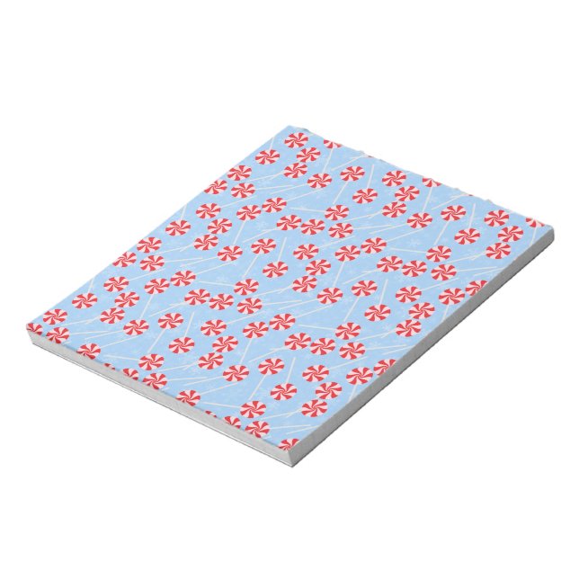 Peppermint Candy Mints Christmas Notepad (Rotated)