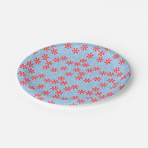 Peppermint Candy Mints Christmas Paper Plate