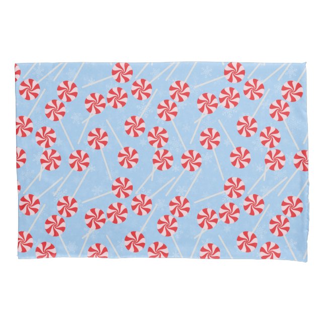 Peppermint Candy Mints Christmas Pillowcase (Front)