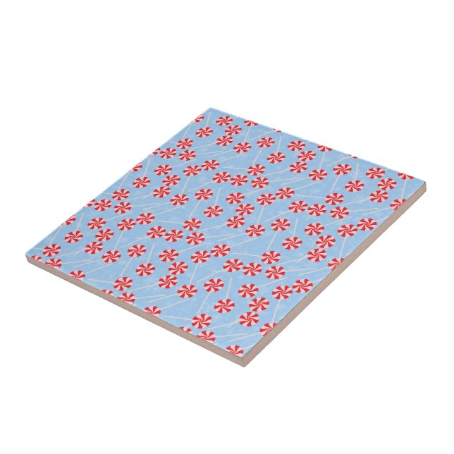 Peppermint Candy Mints Christmas Tile (Side)