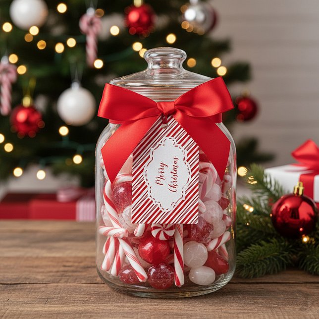 Peppermint candy stripe personalised   gift tags (Creator Uploaded)