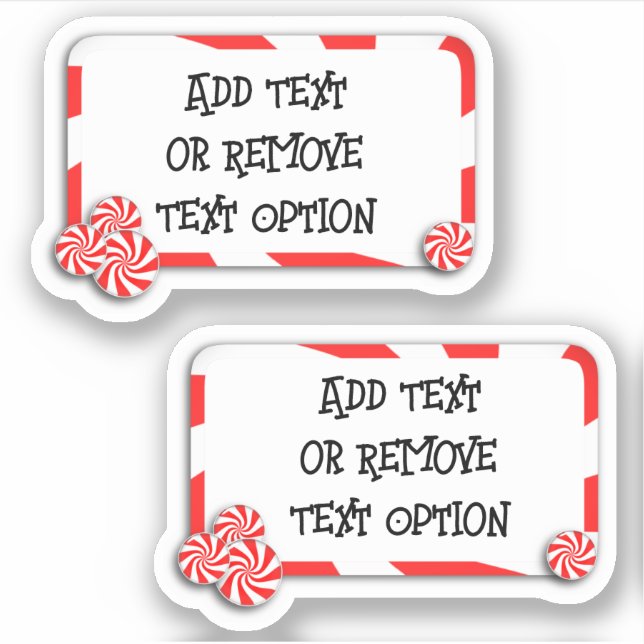 Peppermint Candy Tag Christmas (Front)