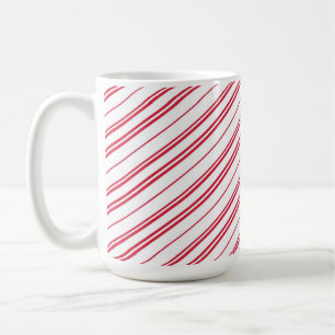 Peppermint Christmas Candy Cane Stripes Coffee Mug