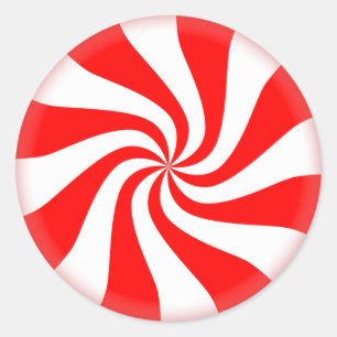 Peppermint Classic Round Sticker