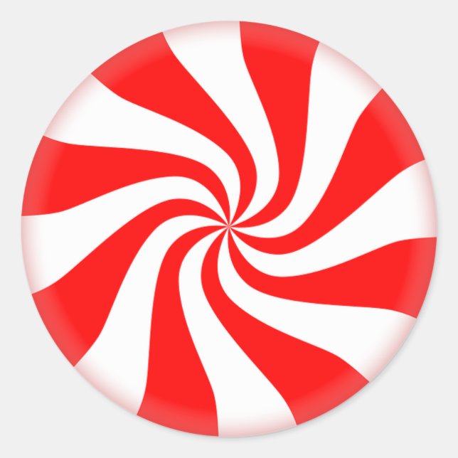 Peppermint Classic Round Sticker (Front)