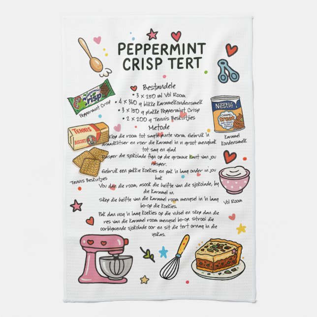 Peppermint Crisp Tert Dish Towel (Vertical)