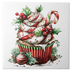 Peppermint Cupcakes Tile