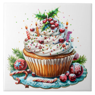 Peppermint Cupcakes Tile