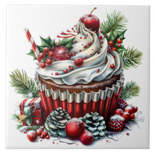 Peppermint Cupcakes Tile
