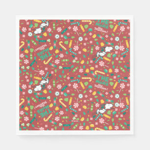 Peppermint Dreams Snoopy Candy Pattern Napkin