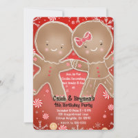 Peppermint Gingerbread Boy & Girl Birthday Party