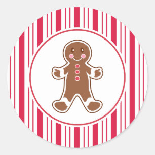 Peppermint Gingerbread Stickers