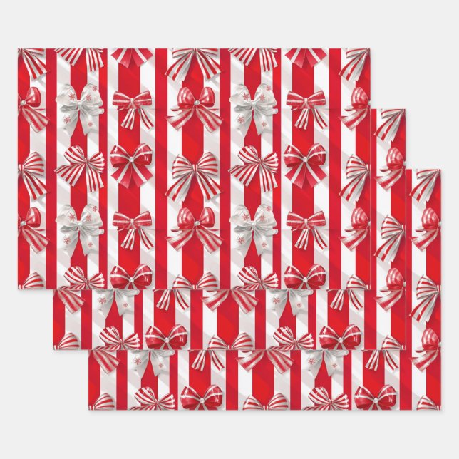 Peppermint Holidays Wrapping Paper Sheet (Set)
