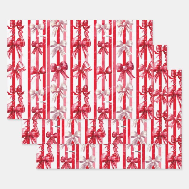 Peppermint Holidays Wrapping Paper Sheet (Set)
