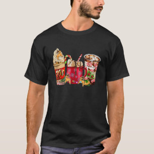 Peppermint Iced Latte Snowmen Sweets Snow Christma T-Shirt