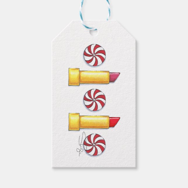 Peppermint Joy Gift Tags (Front)