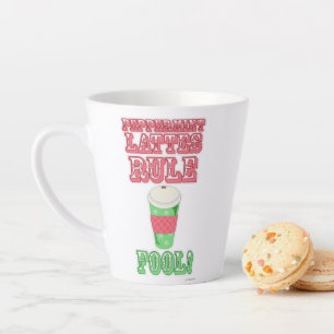 Peppermint Latte Funny Cute Cartoon Slogan Mug
