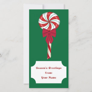 Peppermint Lollipop Photo Card