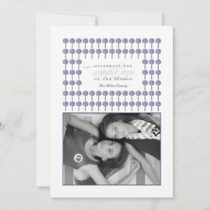 Peppermint Majestic Framed Holiday Photo Card