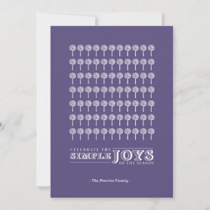 Peppermint Majestic Patterned Holiday Card