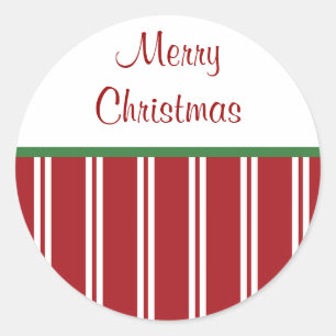 Peppermint Merry Christmas Stickers