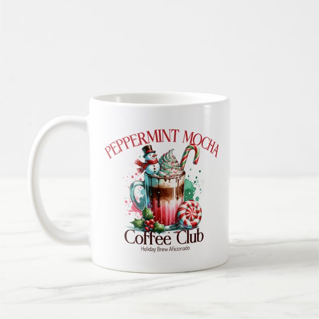Peppermint Mocha Coffee Club Mug (Left)