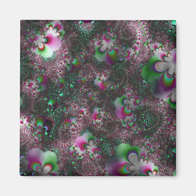 "Peppermint Paisley Fantasy" ~ Abstract Art Print Magnet (Front)