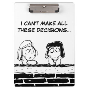 Peppermint Patty & Marcie at the Wall Clipboard