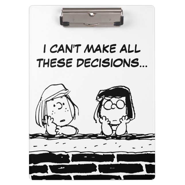 Peppermint Patty & Marcie at the Wall Clipboard (Front)