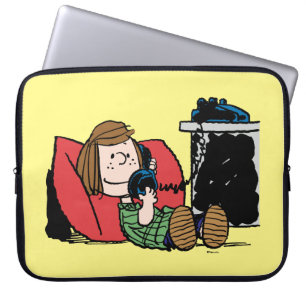 Peppermint Patty on the Phone Laptop Sleeve
