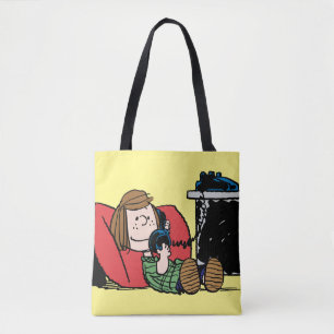 Peppermint Patty on the Phone Tote Bag