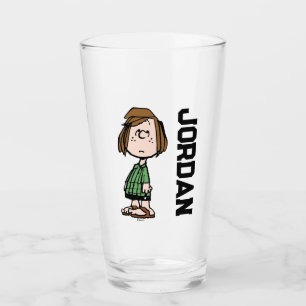 Peppermint Patty Rolling Eyes Add Your Name Glass