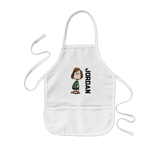 Peppermint Patty Rolling Eyes | Add Your Name Kids Apron (Front)