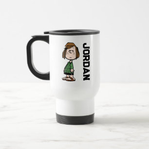 Peppermint Patty Rolling Eyes   Add Your Name Travel Mug