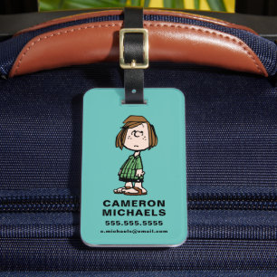 Peppermint Patty Rolling Eyes Luggage Tag