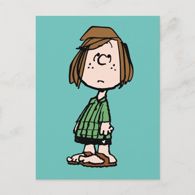 Peppermint Patty Rolling Eyes Postcard (Front)