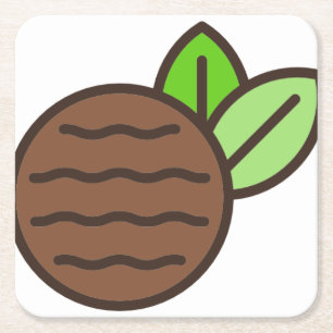 peppermint-patty square paper coaster