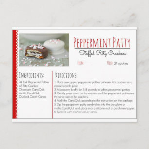 Peppermint Patty Stuffed Ritz Crackers ( Custom ) Postcard