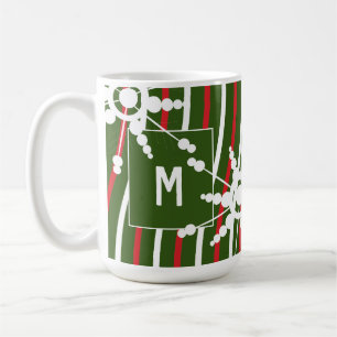 Peppermint Rainbow Christmas Snowflake Coffee Mug
