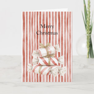 Peppermint Red Stripes Christmas Card