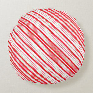 Peppermint Round Throw Pillow