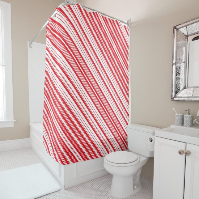 Peppermint Shower Curtain (In Situ)