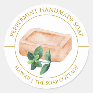 Peppermint Soap label