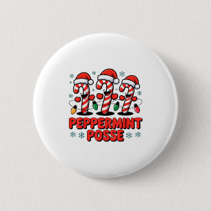 Peppermint Sse Candy Cane Funny Christmas Santa Ha 6 Cm Round Badge