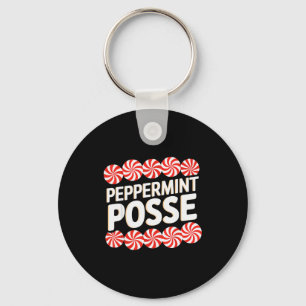 Peppermint Sse Festive Christmas Candy Theme Famil Key Ring