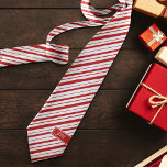 Peppermint Stripe Classic Fun Initials Christmas Tie<br><div class="desc">This fun and festive design features hand drawn peppermint stripes in classic red and white for that cosy,  traditional holiday feeling with a hint of whimsy. Original art by Malissa Melrose. Add Initials to personalise.</div>