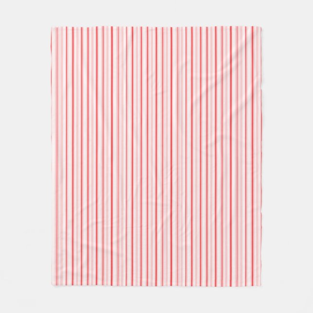 Peppermint striped Fleece Blanket (Front)