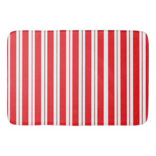 Peppermint Stripes Christmas Candy Cane  Bath Mat