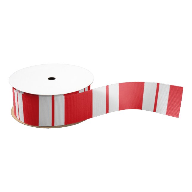 Peppermint Stripes Christmas Candy Cane  Grosgrain Ribbon (Spool)